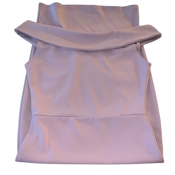 Misguided Bardot Off the Shoulder Midi Dress Lilac Lavender Dress Size 6 NWT - Picture 4 of 8
